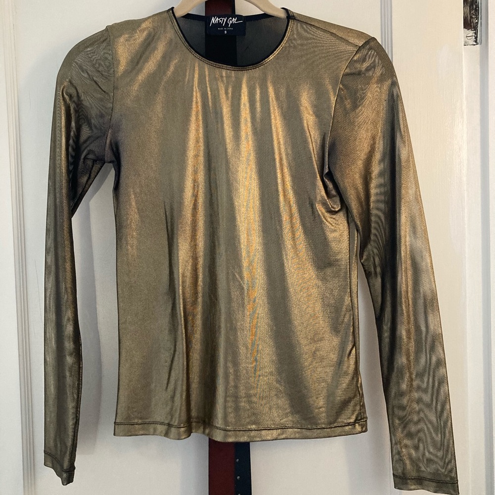 Gold long sleeve top